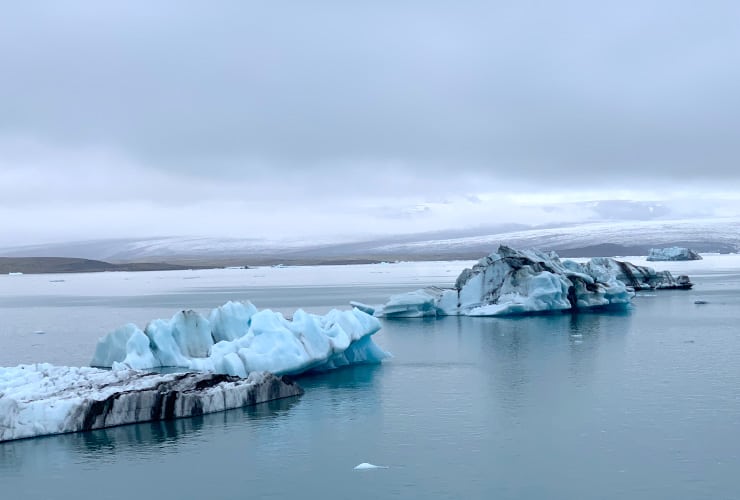 Blue Icebergs on Jökulsárlón Glacial Lagoon