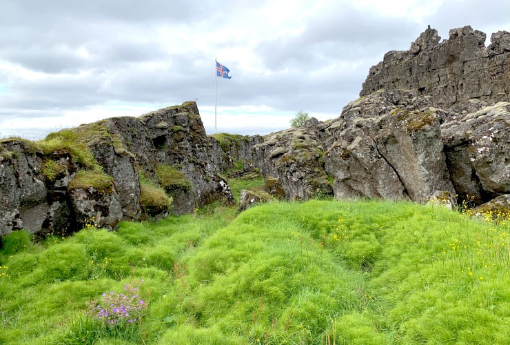 Iceland Flag Þingvellir National Park