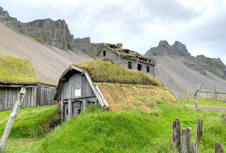 Viking Village Below Vestrahorn Mountain
