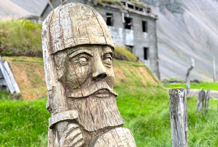 Wooden Viking Carving