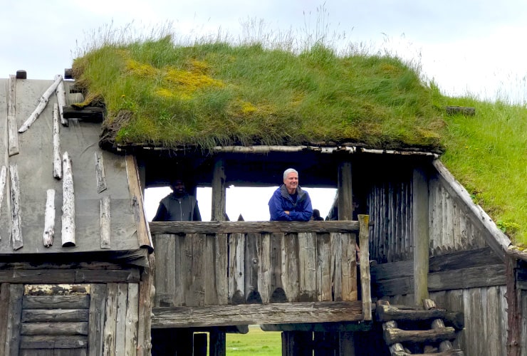 Viking Village Movie Set with Laufás turf roofs