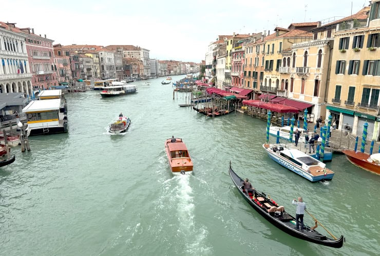 View from the Rialto Bridge in Venice