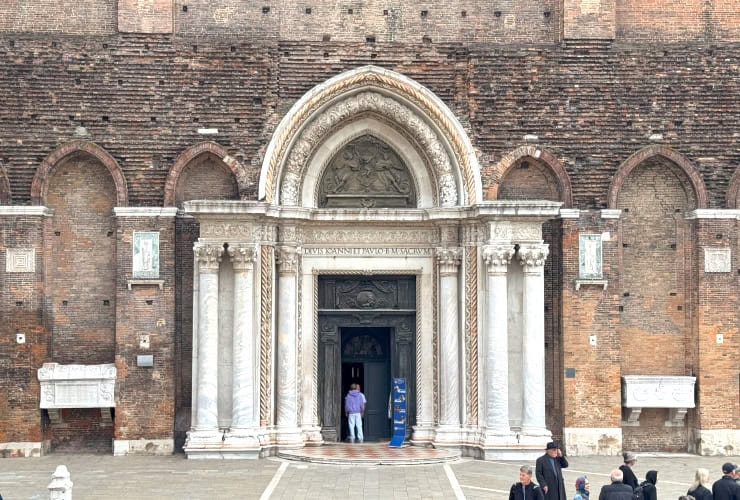 Front door of the Santi Giovanni e Paolo in Venice