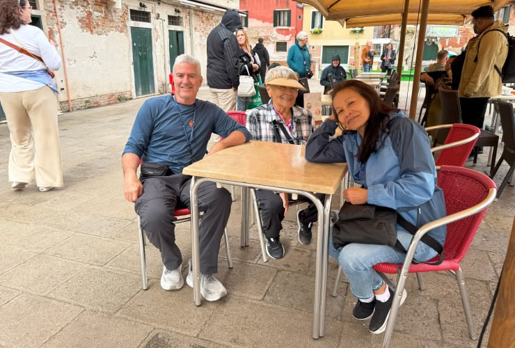 Relaxing in St. Giovanni Paolo Square