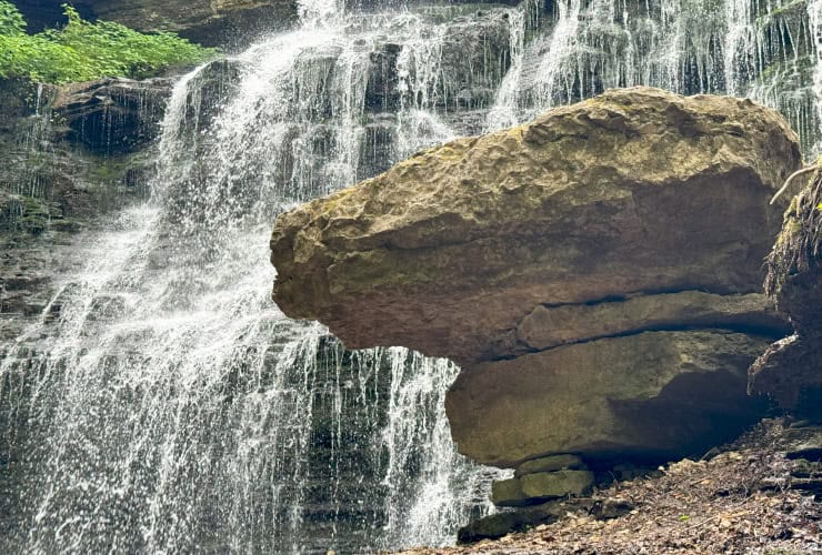 Waterfall Chasing in the Short Springs State Natural Area Rock at Machine Falls