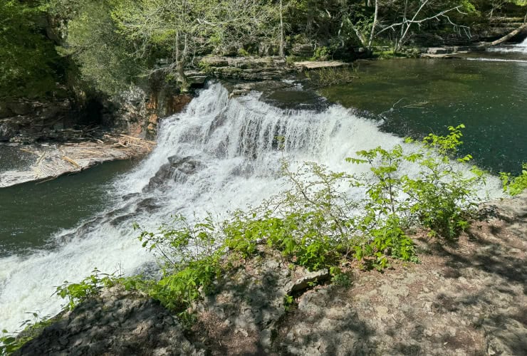 Big Falls at the Old Stone Fort State Park Tennessee