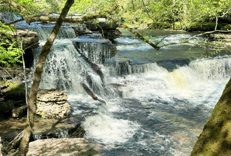 Step Falls at the Old Stone Fort State Park Tennessee