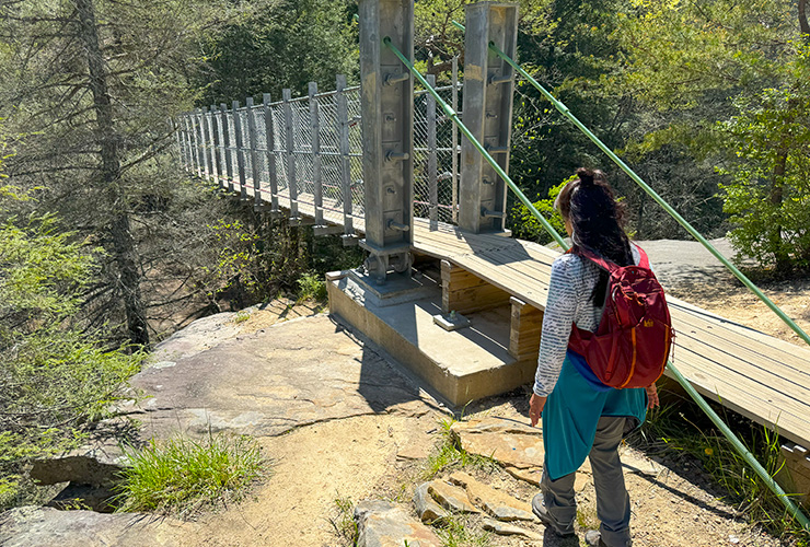 Chasing Tennessee Waterfalls Suspension Bridge in the Fall Creek Falls State Park