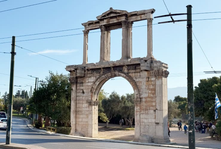 The Arch of Hadrian in Athens, Greece