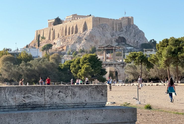 Acropolis view from the Temple of Olympian Zeus