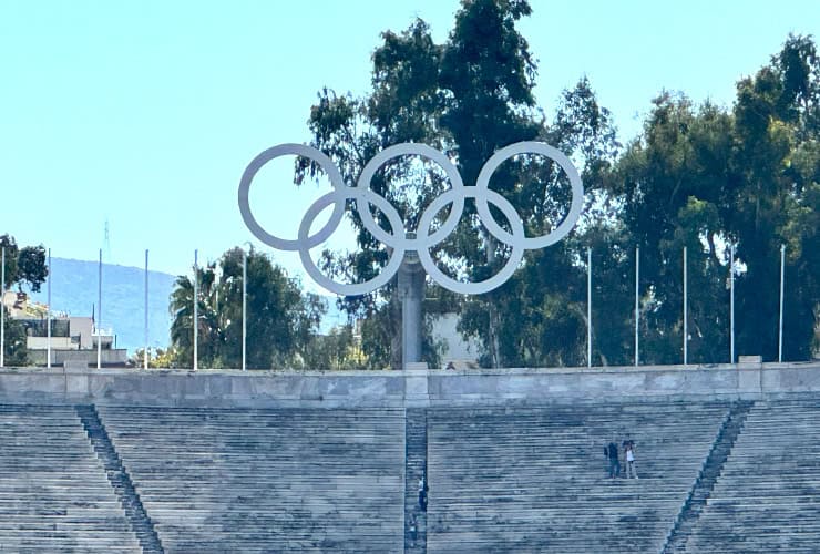 Olympic Rings at the Panathenaic Stadium in Athens