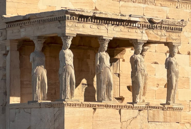 Caryatids on the Acropolis of Athens