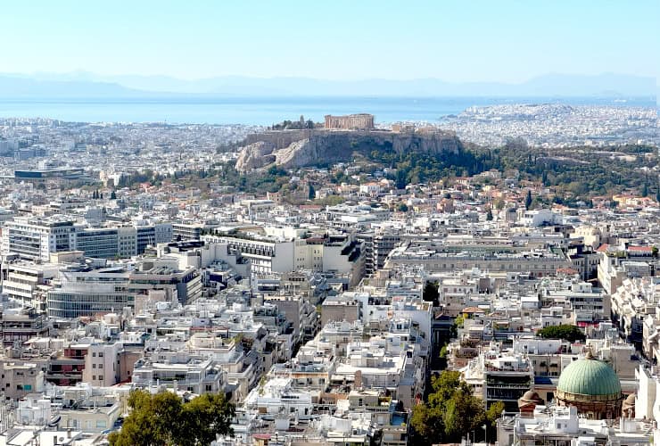 View of Acropolis from Lycabettus Hill