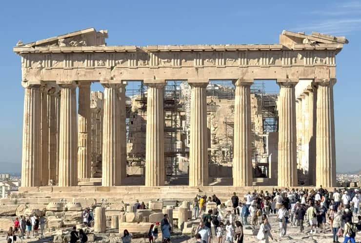 West view of the Parthenon on Acropolis of Athens