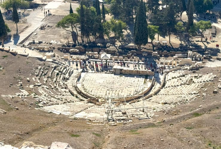 Theatre of Dionysus viewed from the Acropolis of Athens