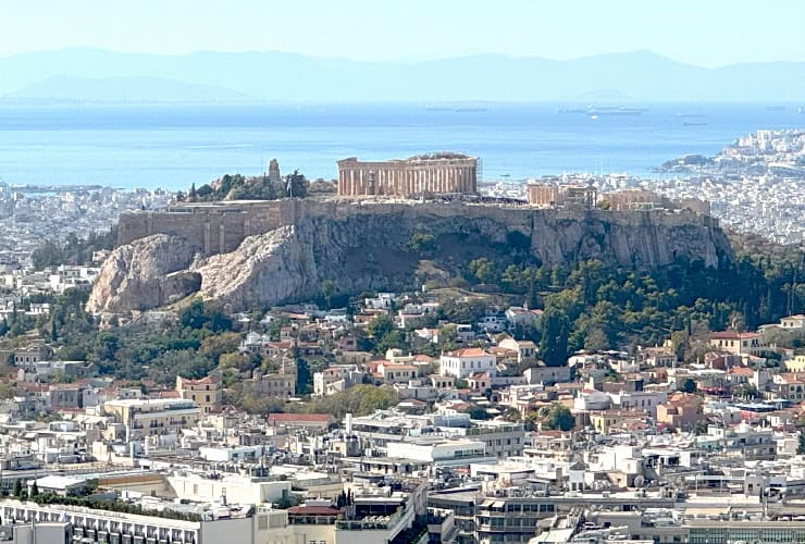 View of the Acropoliss from the Lycabettus Hill