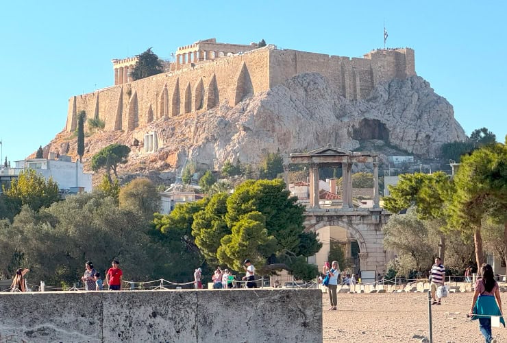 View of the Acropolis from the Temple of Olympian Zeus