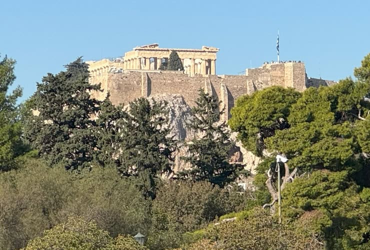 View of the Acropolis from the Athens National Garden