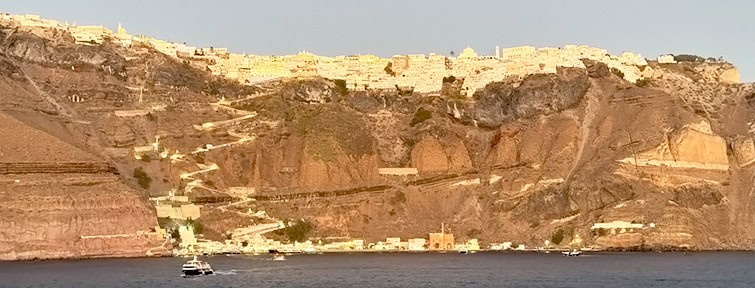 Sunset on the Santorini Cliffs