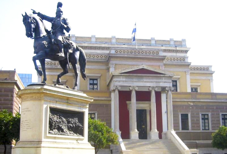 Theodoros Kolokotronis statue in Athens Greece