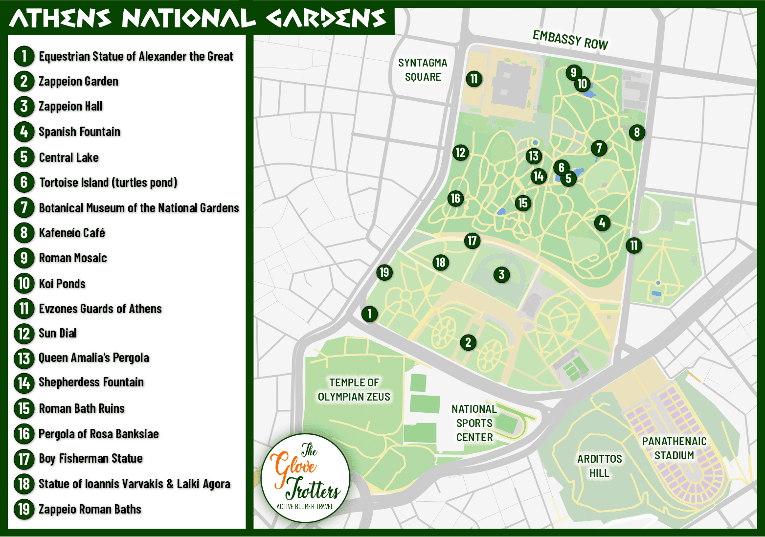 Athens National Garden Map