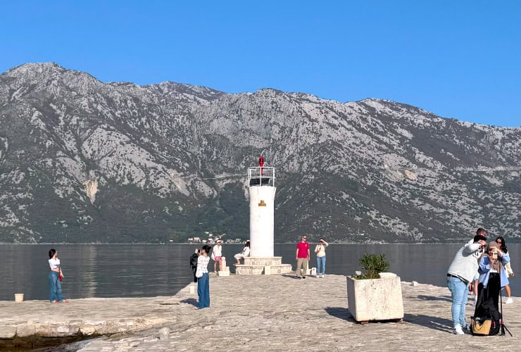 Naval Beacon on The lady of the Rocks in Perast