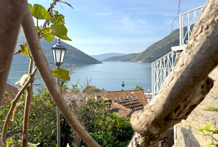 View of the Bay of Kotor from Perast, Montenegro